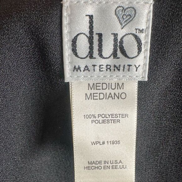 Duo Maternity black notched vneck career maternity dress size medium - Picture 4 of 5